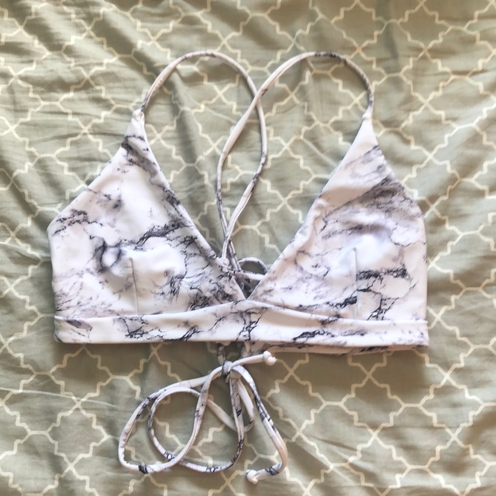 Marble bikini top
